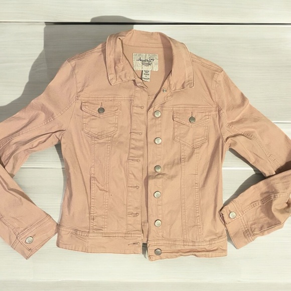 Light Pink/Mauve Denim Jacket - Picture 5 of 7